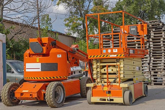 forklift operator moving supplies in warehouse in Hacienda Heights, CA